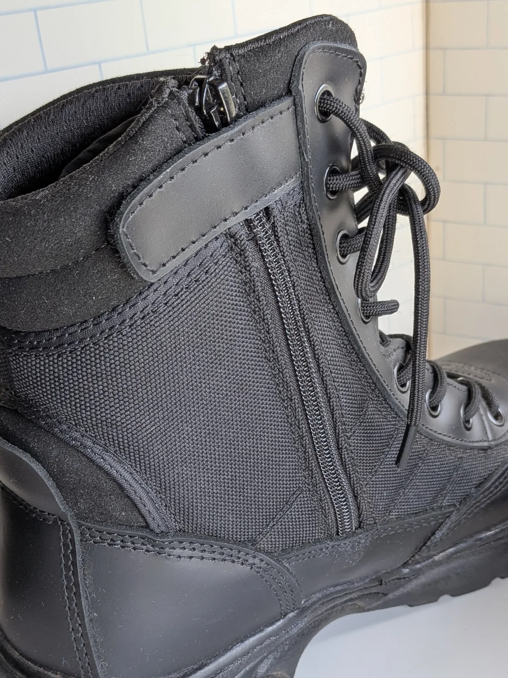 Nortiv8 Men's Black Tactical Lace-Up Boots